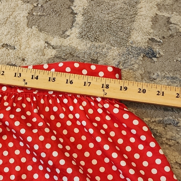 Modcloth Red White Polka Dot a-line pleated skirt. Women's plus size 1X. - Picture 7 of 16